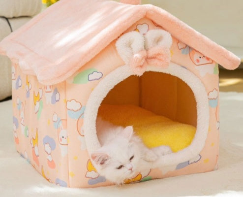 Foldable Pet House Cave Sofa