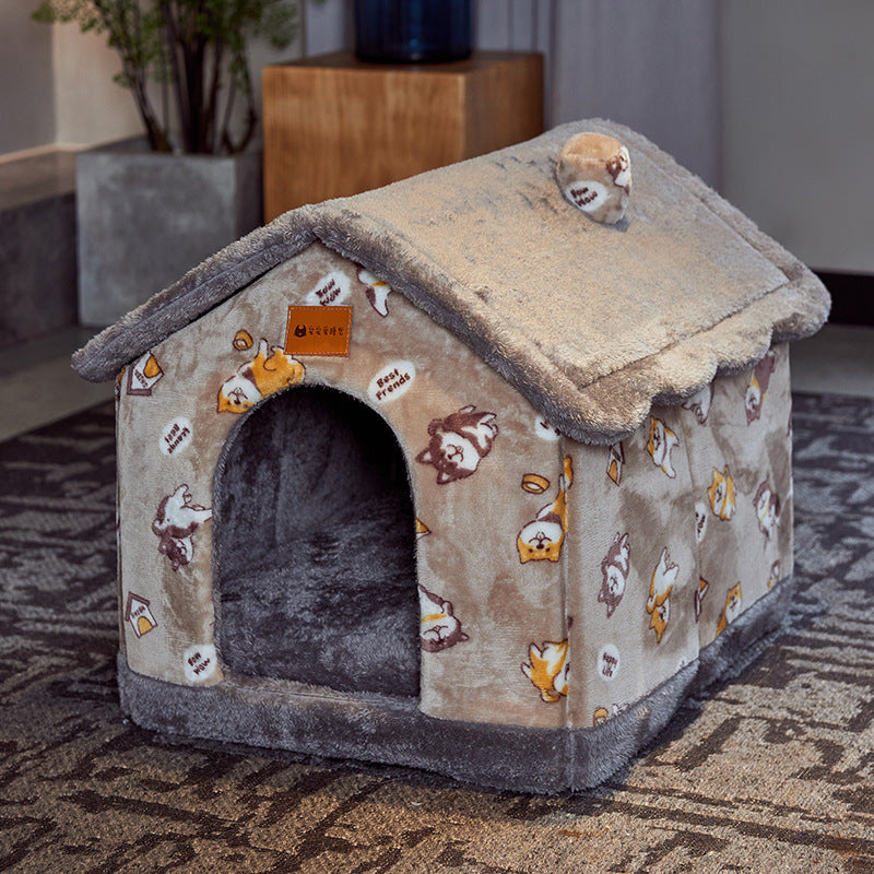 Foldable Pet House Cave Sofa