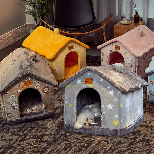 Foldable Pet House Cave Sofa