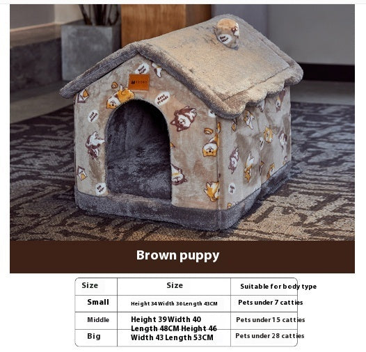 Foldable Pet House Cave Sofa