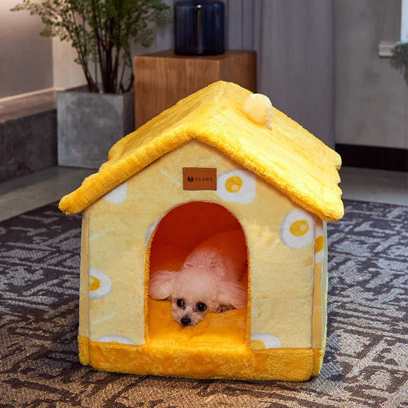 Foldable Pet House Cave Sofa